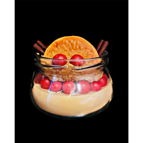Handmade Country Christmas AWESOME Scented Food-Like Fruit & Spice Candle - Picture 3 of 4